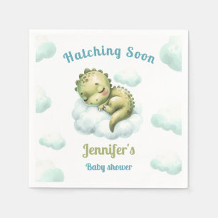Niedlich Green Blue Dinosaur Moderner Baby Duschju Serviette