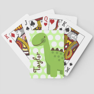 Niedlich Green Dinosaurier Spielkarten