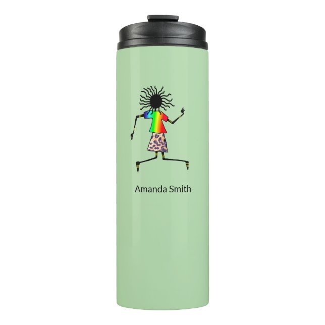 Niedlich Green, eleganter Tänzer Thermosbecher (Vorderseite)
