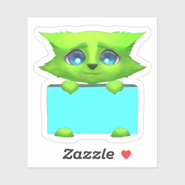 Niedlich-Green Fantasy Creature Scrapbook Sticker (Blatt)