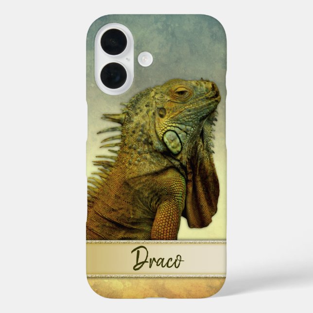 Niedlich Green Iguana Personalizable Case-Mate iPhone Hülle (Rückseite)