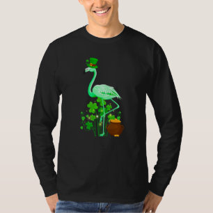 Niedlich Green Irish Flamingo St Patrick Day Kleeb T-Shirt