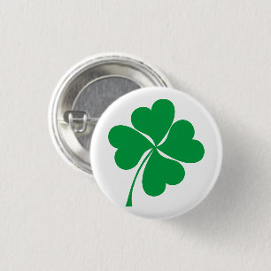 Niedlich Green Lucky 4 Blätter Herz Clover Kleebla Button