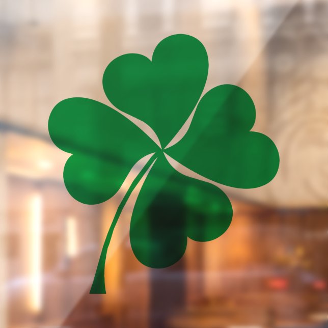 Niedlich Green Lucky 4 Blätter Herz Clover Kleebla Fensteraufkleber (Blatt 2)