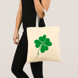 Niedlich Green Lucky 4 Blätter Herz Clover Kleebla Tragetasche