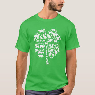 Niedlich Green Lucky Kleeblatt Clover Cat Lover St T-Shirt