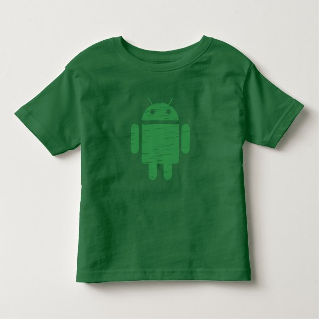 Niedlich Green Robot Kleinkind T-shirt (Vorderseite)