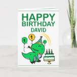 Niedlich Green T-Rex Dinosaur Grandson 1. Geburtst Karte<br><div class="desc">Niedlich Green T-Rex Dinosaurier Grandson 1. Geburtstag, dieses Design ist für jeden, der etwas Schönes für einen kleinen Jungen sucht an seinem 1. Geburtstag. Wenn Sie sich für die Einladung zum 1. Geburtstag, besonders für Ihren Enkel, interessieren, ist diese Einladung genau das Richtige für Sie. Das Design besteht aus einem...</div>