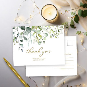 Niedlich Greenery Eucalyptus Brautparty Vielen Dan Postkarte