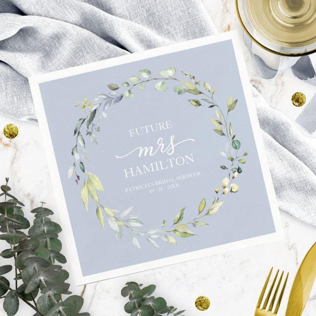 Niedlich Greenery Eucalyptus Wreath Brautparty Serviette (Von Creator hochgeladen)