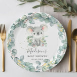 Niedlich Greenery Koala Baby Boy Dusche Geburtstag Pappteller<br><div class="desc">Vervollständigen Sie Ihre Feier mit diesen koordinierenden Tellern,  die ein niedliches Baby koala und rustikalen Aquarell eucalyptus foliage. Passende Artikel im Shop erhältlich! c) das Happy Cat Studio.</div>