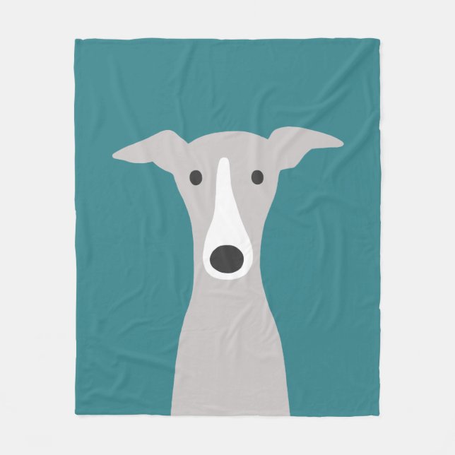Niedlich Greyhound | Italienisch Greyhound | Whipp Fleecedecke (Vorderseite)