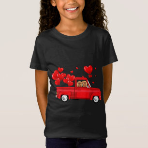 Niedlich Griffon Brussels Riding Red Truck Liebe V T-Shirt