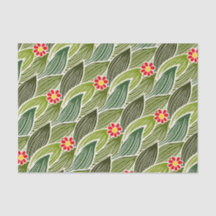 Niedlich Groovy Hippie Red Green Daisy Blumenmuste