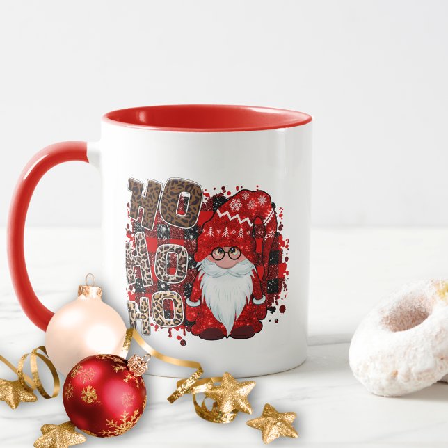 Niedlich Groovy Red Gnome Weihnachtsfrauen Tasse (Von Creator hochgeladen)