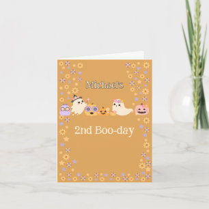 Niedlich Groovy Spooky Ghost Halloween Geburtstag Einladung