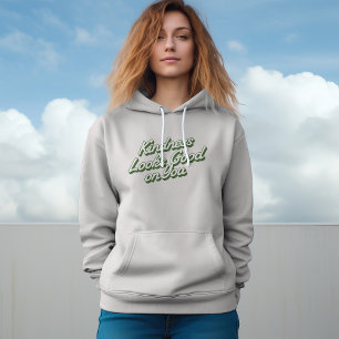 Niedlich grün auf weiß KINDNESS SIEHT GUTER T - Sh Hoodie