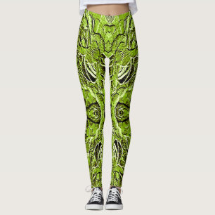 Niedlich grün strukturiert "Ratti_Creative_Arts" Leggings
