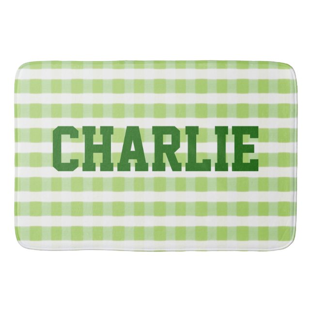 Niedlich grün und weiß badematte (Vorderseite)