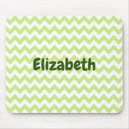Niedlich grün und weiß Zickzack Mousepad