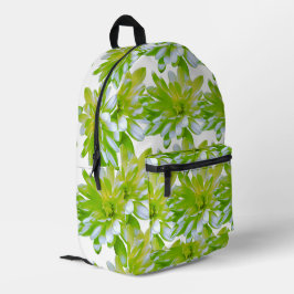 Niedlich grüne blühende Blume Grün daisy Bedruckter Rucksack