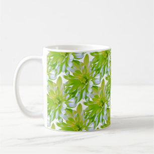 Niedlich grüne blühende Blume Grün daisy Kaffeetasse