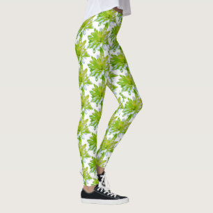 Niedlich grüne blühende Blume Grün daisy Leggings