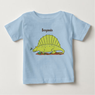Niedlich-grüne Dimetrodon-Cartoon Baby T-shirt