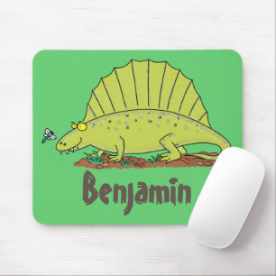 Niedlich-grüne Dimetrodon-Cartoon Mousepad