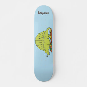 Niedlich-grüne Dimetrodon-Cartoon Skateboard