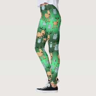 Niedlich grüne Ferientiere Leggings