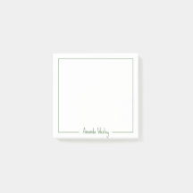 Niedlich-grüne Monogramm - Vollname