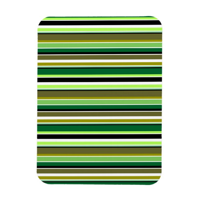 Niedlich-grüne Streifen Magnet (Vertikal)