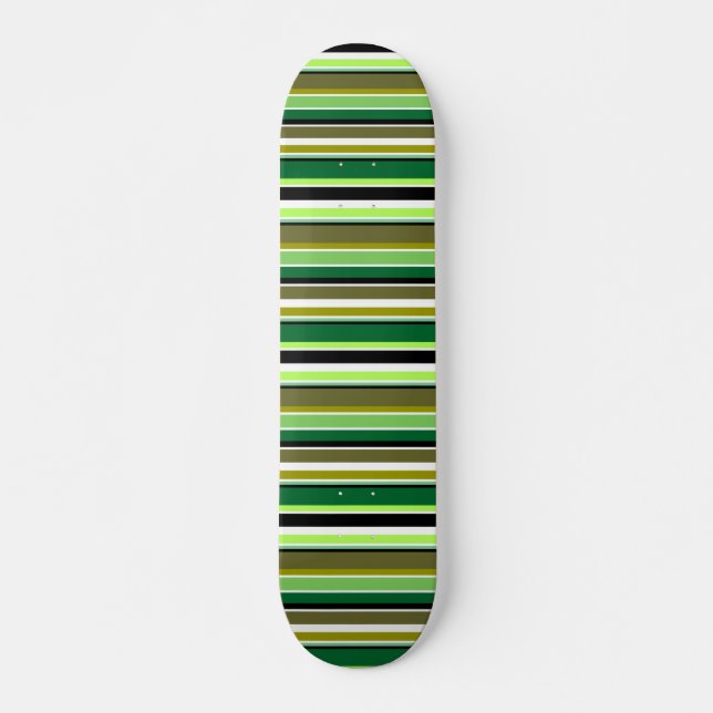 Niedlich-grüne Streifen Skateboard (Vorne)
