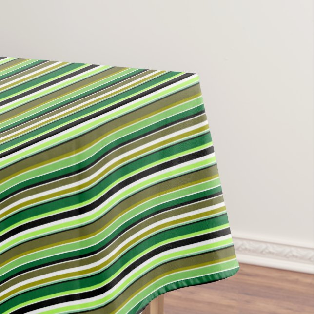 Niedlich-grüne Streifen Tischdecke (Beispiel)