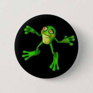 Niedlich-grüner Froggy Button