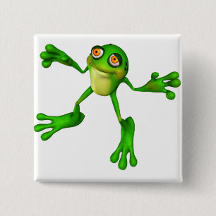 Niedlich-grüner Froggy Button
