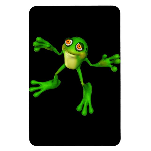 Niedlich-grüner Froggy Magnet (Vertikal)