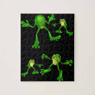 Niedlich-grüner Froggy Puzzle