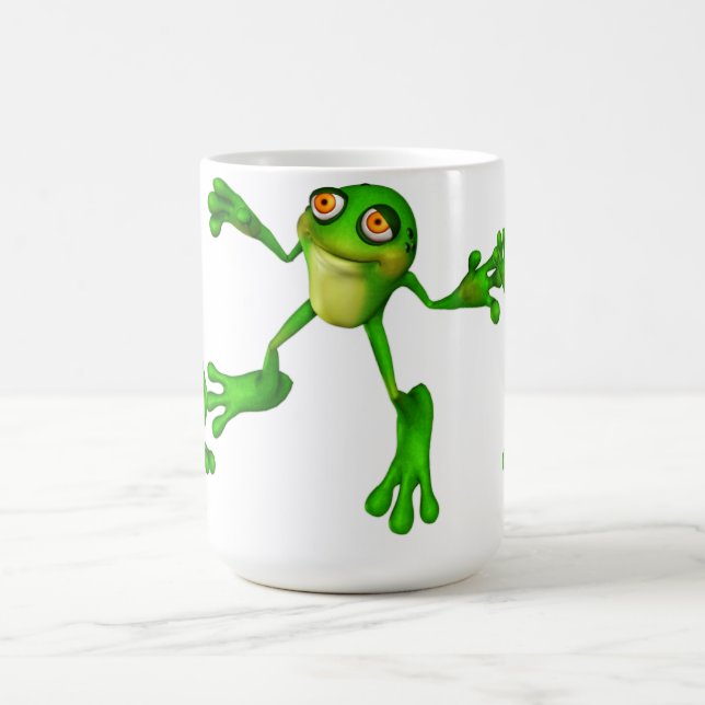 Niedlich-grüner Froggy Tasse (Mittel)