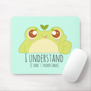 Niedlich Grüner Frosch verstehen Mousepad