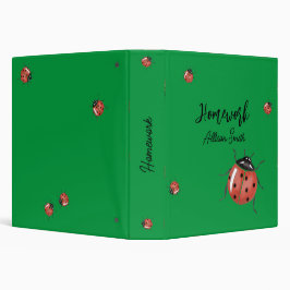 Niedlich-grüner Ladybug-Binder 3,8 Cm Ordner