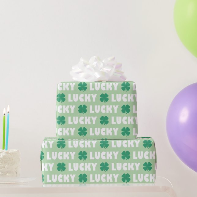 Niedlich-grüner Weißkleber Geschenkpapier (Partygeschenke)