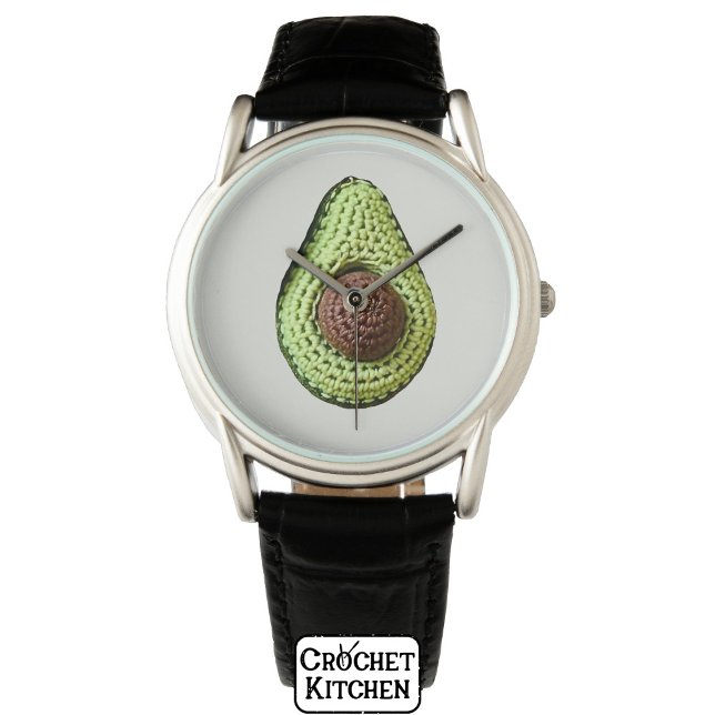 Niedlich-grünes Cogingcore-Crochet-Avocado-Monogra Armbanduhr (Von Creator hochgeladen)