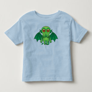 Niedlich grünes Cthulhu-Monster Kleinkind T-shirt