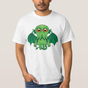 Niedlich grünes Cthulhu-Monster T-Shirt