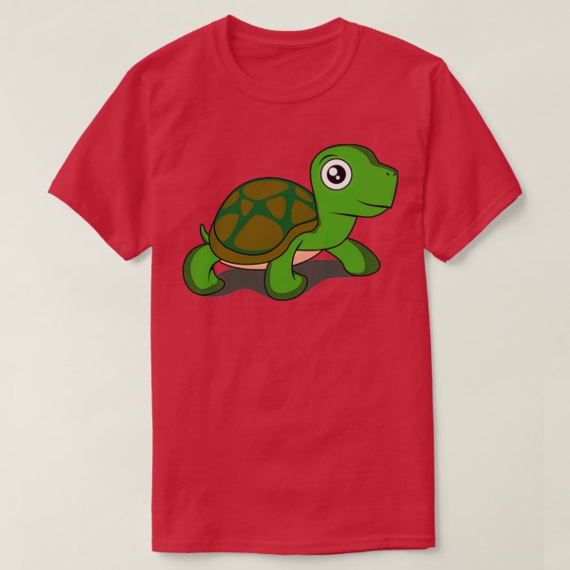 Niedlich-Grünschildkröte T-Shirt (Design vorne)
