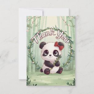 Niedlich Gruß Panda Dankeskarte