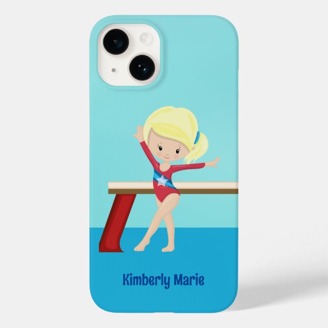 Niedlich Gymnastik Girl Personalisiert Blonde Gymn Case-Mate iPhone Hülle (Rückseite)