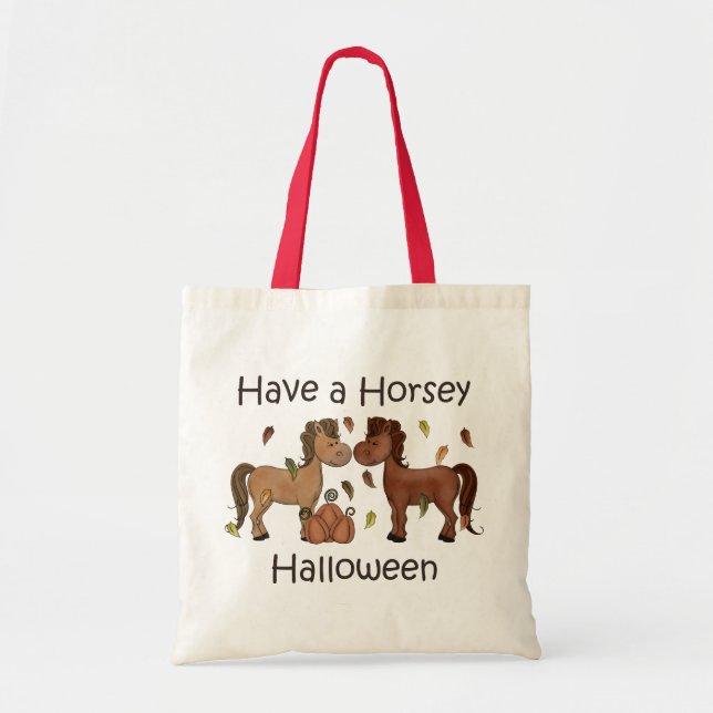 Niedlich Habe ein Horsey Halloween Pferd Tragetasche (Vorne)